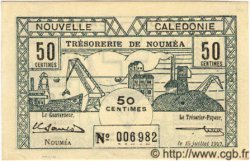 50 Centimes NEW CALEDONIA  1942 P.51 AU