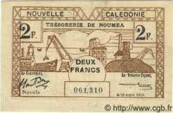 2 Francs NEW CALEDONIA  1943 P.56a VF+