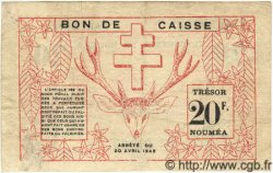 20 Francs NEW CALEDONIA  1943 P.57a VF-