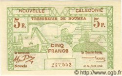 5 Francs NOUVELLE CALÉDONIE  1943 P.58 FDC