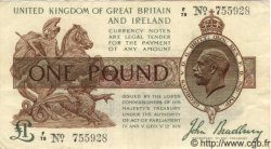 1 Pound ENGLAND  1917 P.351 VF+