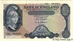 5 Pounds ENGLAND  1961 P.372a XF