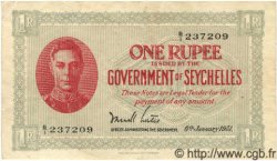 1 Rupee SEYCHELLES  1951 P.07c VF+