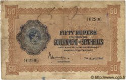 50 Rupees SEYCHELLEN  1942 P.10 SGE