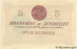 5 Rupees SEYCHELLES  1960 P.11b SPL