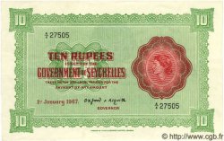 10 Rupees SEYCHELLES  1967 P.12d q.AU