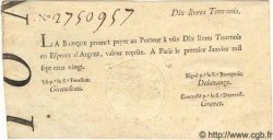 10 Livres Tournois typographié FRANCE  1720 Laf.089 TTB+