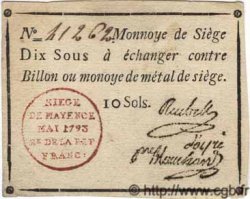 10 Sols FRANCE régionalisme et divers Mayence 1793 Laf.244 TTB à SUP