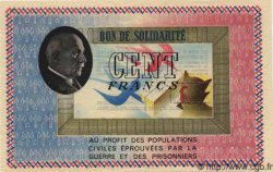 100 Francs BON DE SOLIDARITÉ FRANCE régionalisme et divers  1941 KL.10.A01 NEUF