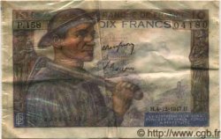 10 Francs MINEUR FRANCE régionalisme et divers  1947  SUP