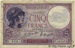 5 Francs VIOLET FRANCE régionalisme et divers  1924  TTB+