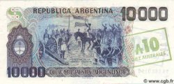 10 Australes sur 10000 Pesos Argentinos ARGENTINA  1985 P.322b FDC
