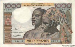 1000 Francs WEST AFRIKANISCHE STAATEN  1961 P.103Ac fST+