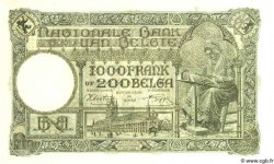 1000 Francs - 200 Belgas BELGIQUE  1944 P.110 pr.NEUF