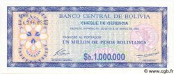 1000000 Pesos Bolivianos BOLIVIA  1985 P.192c FDC