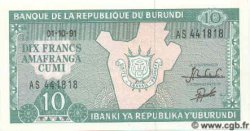 10 Francs BURUNDI  1991 P.33b ST