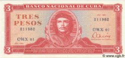 3 Pesos CUBA  1983 P.107a FDC