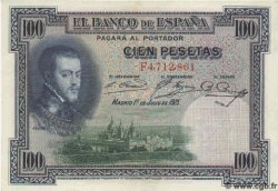 100 Pesetas SPAGNA  1925 P.069c AU