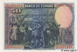 50 Pesetas ESPAÑA  1928 P.075a FDC