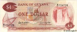 1 Dollar GUYANA  1989 P.21f q.FDC