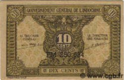 10 Cents FRANZÖSISCHE-INDOCHINA  1942 P.089a ST
