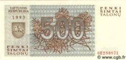 500 Talonu LITHUANIA  1993 P.46 UNC