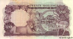 20 Shillings UGANDA  1966 P.03a SC+