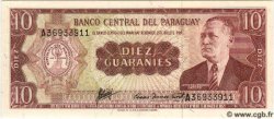 10 Guaranies PARAGUAY  1963 P.196b UNC