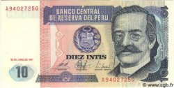 10 Intis PERú  1987 P.129 FDC
