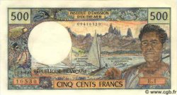 500 Francs TAHITI  1970 P.25a FDC