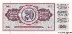 20 Dinara YUGOSLAVIA  1974 P.085 FDC