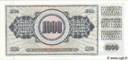 1000 Dinara YUGOSLAVIA  1981 P.092d UNC