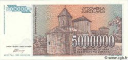 5000000 Dinara YUGOSLAVIA  1993 P.132 UNC