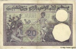 20 Francs TUNISIA  1938 P.06b BB