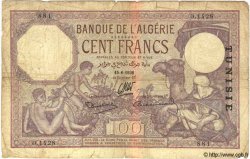 100 Francs TúNEZ  1936 P.10c MC