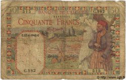 50 Francs TUNISIA  1942 P.12a P