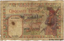 50 Francs TUNISIA  1942 P.12a P