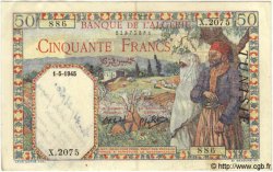 50 Francs TúNEZ  1945 P.12b MBC