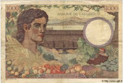 1000 Francs TUNISIA  1942 P.20a MB