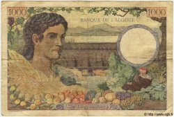 1000 Francs TUNISIA  1942 P.20a F+