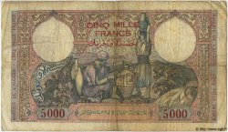 5000 Francs TUNISIA  1942 P.21 VG
