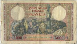 5000 Francs TUNISIA  1942 P.21 F+