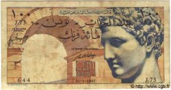 100 Francs TUNISIA  1947 P.24 q.MB