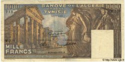 1000 Francs TUNISIA  1950 P.29a MB a BB