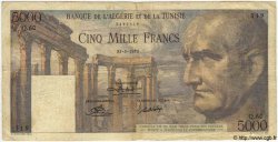 5000 Francs TUNISIA  1950 P.30 VG