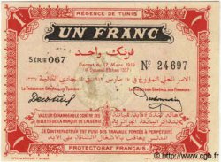 1 Franc TúNEZ  1919 P.46a FDC