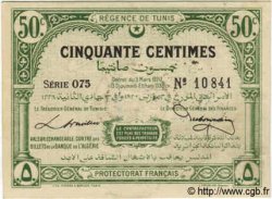 50 Centimes TúNEZ  1920 P.48 SC+