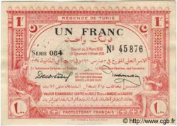 1 Franc TUNESIEN  1920 P.49 VZ