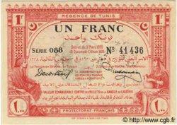 1 Franc TUNISIA  1920 P.49 FDC
