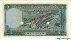 1 Dinar Spécimen TUNISIA  1962 P.58s AU-